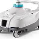 INTEX 28006E ZX100 Pressure-Side Above Ground Automatic Pool Cleaner: For Bigger Pools  Cleans Pool Floor  Removes Debris  Removable Filter Tray  21ft Tangle Free Hose (1600-3500 gal/h Pump Flow Rate Required)