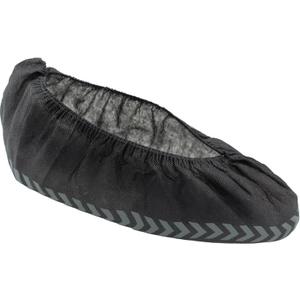 Premium Disposable Boot & Shoe Covers Booties, Durable, Non-Slip, Non-Toxic, Recyclable Protectors, Fits Most Shoes - Black - Pack of 100 (50 Pairs) (Standard)