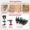 ANGELSWORD 8 PCS Rusty Wood Plug Cutter Drill Bit Set, 1/4", 3/8", 1/2", 5/8" Barrel Type and Claw Type with 1/4" Hex Shank, Plug Cutters for Woodworking