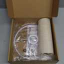 Small Lamp Shade, Beige Drum Lampshade 8.7''Top X 8.7'' Bottom X 7.9'' High, Replacement Lamp Shade Natural Linen Hand Crafted for Table Lamps Floor Lamps Chandelier Lamp, Easy Assembly Required