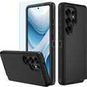 Case for Galaxy S25 Ultra 5G case, Samsung S25 Ultra Heavy Duty case,[Military Grade Protective ],[Shockproof] [Dropproof] [Dust-Proof], (with Belt Clip, Black)