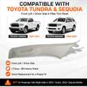 Driver Side A-Pillar Grab Handle Kit Compatible with Toyota Tundra 2007-2021 & Sequoia 2008-2022, Front Left Pillar Garnish Trim Panel, Replaces 62220-0C050-B0 74610-0C082-B0, Light Gray
