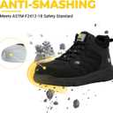 FitVille Extra Wide Work Boots for Men Composite Steel Toe Safety Boots High Top Work Shoes for Men, Size 11.5 X-Wide