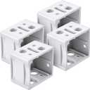 Jetec 4 Pieces 1 Inch Mini Blind Brackets White Plastic Profile Box Mounting Window Blinds Headrail Bracket