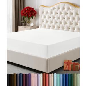 Utopia Bedding Twin Fitted Sheet - Bottom Sheet - Deep Pocket - Soft Microfiber - Shrinkage and Fade Resistant - Easy Care -1 Fitted Sheet Only (White)