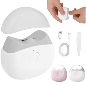 Electric Nail Clippers,2026 New Automatic Nail Trimmer with LED Light and 2 Speeds, Safety Fingernail Trimmer with Nail Scraps Storage for Baby Adult Seniors (White)