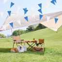100 Feet Blue & White Pennant Banner Flags String Hanging Blue & White DIY Triangle Bunting Flags,Party Decorations for Grand Opening,Party Events Celebration,Kids Birthday,60 Pcs