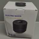 Wothfav Mason Jar Vacuum Sealer Kit, Electric Sealer for Wide, Regular Mouth Mason Jars, Portable Vacuum Sealer for Jars, Birthday Gifts for Her, Gifts for Mom, Grandma (Black)