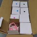 8 Pack 10 Oz Plastic Snow Globe Tumbler for Kids with Pre-Drilled Hole and Plug, Leak Proof Double Wall Snow Globe Sports Water Bottles with Portable Handle for Glitter DIY Gift, Mixed Color