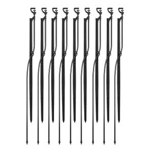 Micro Spray Sprinkler Stake Assembly: 9 Sets Full Circle 360 Degree Watering Nozzles Emitters with Spike and 1/4 inch Tubing for Greenhouse Nursery Garden Drip Irrigation System