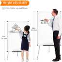 VIZ-PRO Magnetic Portable Easel Dry Erase Board, Flipchart Easel Stand Tripod Whiteboard, 24"W x 36"L