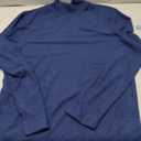 MANGOPOP Men's Mock Turtleneck Long Sleeve Shirts Fleece Ribbed Knit Pullover Sweater Basic Thermal Undershirt Tops Size L