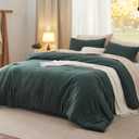Bedsure Queen Size Comforter Set, Forest Green Soft Prewashed Bedding for All Seasons, 3 Pieces GentleSoft Down Alternative Bed Set, 1 Lightweight Comforter (90"x90") and 2 Pillowcases (20"x26")