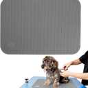 Dog Grooming Table Mat Pad Non Slip，Silicone Durable Premium Non-Slip Dog Bath Mat，Slip Mat - Bathing Mat for Pets，22.45inchX15.75inch (Dark Grey)