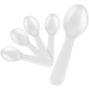 Stock Your Home 400 Count 3-Inch Plastic Mini Taster Spoons - Perfect for Sampling, Desserts, and Parties, Disposable and Durable Utensils