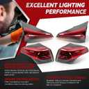 Nakkaa 4pcs Left & Right Tail Lights Assembly Compatible with RA- V Four 2016-2018 Outer Inner Halogen Rear Brake Lamp TO2804133 TO2805128 TO2802133 TO2803133