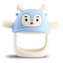Smily Mia Teething Toys for 0-6Months, Silicone Baby Teethers for 3-6Months, Teething Mitten for 6-12M Baby Teething Relief, Hand Teethers for Infants, Ocean Blue
