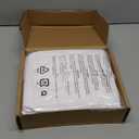 Amazon Basics Lightweight Super Soft Breathable Wrinkle-Resistant Microfiber 4-Piece Bed Sheet Set with 14-Inch Deep Pockets, Queen, Bright White, Solid