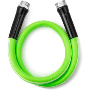 UNCO- Hybrid Polymer Leader Hose, 5/8" ID x 3 FT, Green, Kink Resistant, 3/4" GHT Aluminum Fittings, Drinking Water Safe, Hose Reel Connecting Hose