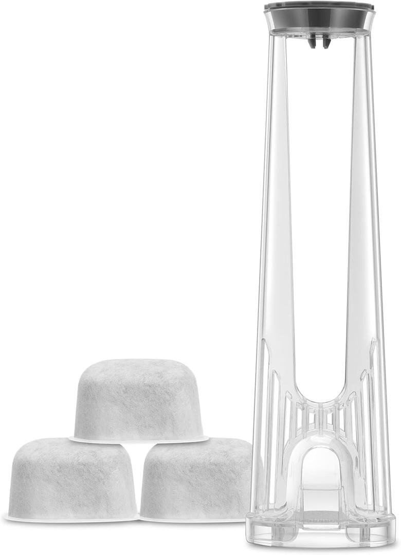 K2.0 Tall Handle Water Filter Replacement Starter Kit for Keurig 2.0 with 3 Charcoal Water Filter Cartridges