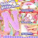 Chenille Letter Patches Self-Adhesive for Backpacks: Funcolor 82PCS Stick on Varsity Letter Patches - Cute Star Lightning Heart Rainbow Chenille Patch Stickers for Clothing Hats Bags