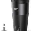 Dreo Milk Frother, 4-in-1 Electric Frother for Coffee, Hot and Cold Foam Maker for Cappuccino, Flat-white, Latte with Plant-based and Dairy Milk, Multi-stage, Easy to Clean, Temperature Control, Black