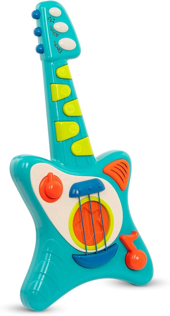 Battat  Toy Guitar for Toddlers, Kids, Children with Songbook  Acoustic, Electric, and Song Modes  Lil' Rocker  2+ Years