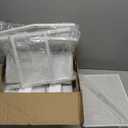 Furnulem White Dresser with 5 Drawers, Vertical Storage Tower Fabric Dresser for Bedroom, Hallway, Entryway, Nursery, Closet Organizer, Nightstand Bedside Table Furniture, Sturdy Steel Frame, Wood Top