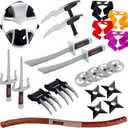 Liberty Imports Ninja Warrior Toy Weapons Role Playset Kids Pretend Play Dress Up Battles Costume Accessories