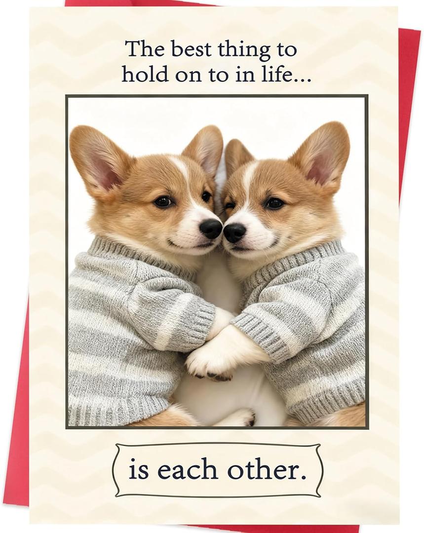 3 x Cute Dog Valentines Day Card for Husband, Wife, Boyfriend or Girlfriend  Romantic Valentines Gift for Him or Her (WY-510)