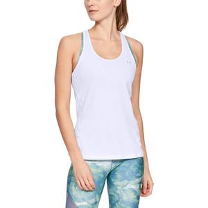 Under Armour Women's HeatGear Racer Tank, White, Medium