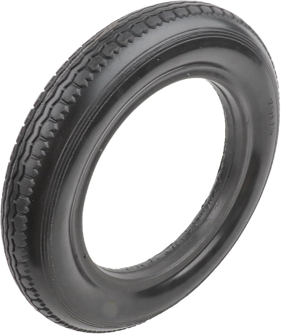 12 Inch Solid Rubber Bike Tire Puncture Resistant Non-Inflatable Bike Tires With Anti-Slip Design For Bikes Training Wheels for Compatible With 12 1/2x1.5 12 1/2x1.75 12 1/2x1.95 (40-203)