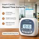 Time Clock for Employees Small Business, 6 U.S. Time Zones, Automatic Daylight Saving & Auto Time Update, Punch Card Time Recorder with 6 Punches Per Day-50 Time Cards and 2 Ribbons