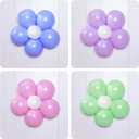 100 Pieces Flower Balloon Clips Balloons Holder Balloon Arch Clips for Baby Shower Wedding Event Decorations Birthday Party Supplies (Flower Style)