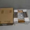 Vintage Canvas Frame for 5x7 Art Prints Oil Paintings, 2.4" Extra Wide Ornate Open Back Wall Picture Frames for Landscape Family Animal Memorial Portraits, No Glass & Backing (Gold)