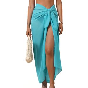 Eicolorte Womens Beach Cover Up Chiffon Sheer Bikini Beach Swimsuit Coverup Sarong Pareo Wraps for Women (S)