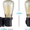 GE Vintage LED Edison Night Light, Plug-in, Dusk to Dawn, Farmhouse Decor, Mood Lighting, Home Decor, Ambient Lighting, LED Lights for Bedroom, Bathroom, Kitchen, Hallway, Black, 2 Pack, 71349