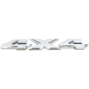 1 OEM 2007-2018 4x4 Emblem 4 x 4 Badge 3D Nameplate Decal Replacement for 1500 2500 3500 Flat Letter (Chrome)