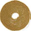 236 Inch Christmas Wood Bead Garland,Gold Wooden Bead Garland for Christmas Tree,Round Craft Farmhouse Vintage Wood Beads Garlands for Xmas Decoration Supplies