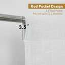 DriftAway Double Layer Linen Blackout Tie Up Curtains Thermal Insulated Fully Lined Balloon Roman Shade Bathroom Window Adjustable Rod Pocket for Small Window 39 Inch by 55 Inch White