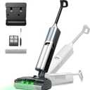Wet Dry Vacuum Cleaner, 45kPa Vacuum Mop All in One, Mop Vacuum Cleaner for Hard Floor Cordless Vacuum Mop Combo with Self-Cleaning,75 Mins Runtime, Anti-Tangle, LED Light,180 Lay-Flat,Self Propelled