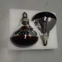 250 Watts Red Heat Lamp Bulbs, Explosion Proof Glass, 2 Pack