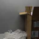 Accent Wood End Table, 2-Tier Round Bedside Table, Natural Side Table Nightstand for Family, Bedroom, Living Room, Handcrafted Finish, White (16.5 inch)