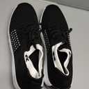 STUNAHOME Orthopedic Sneakers Size 44Breathable Women Walking Shoes Slip on Trainers Women's Comfortable Casual Ladies Athletic Shoe Thick Bottom Black/White, Size 44
