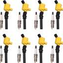 Set of 8 DG508 Ignition Coils and SP479 Spark Plugs For 5.4 V8 1998 1999 2000 2001 2002 2003 2004 Ford Expedition F150 F250 F350 Mercury Grand Marquis FD503