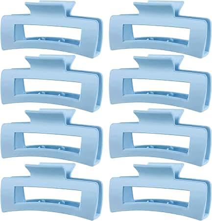 Yuxung 8 Pcs Large Acrylic Hair Claw Clips, Blue