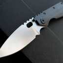 Eafengrow EF225 Pocket Knife Hunting Knives D2 Blade Titanium Handle with Clip EDC Tools Survival (black)