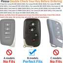 Car Key Fob Case, for Lexus ES200, ES300h, RX300, NX200, UX260H, CT200h Series Car Key Fob Case Cover Accessories (4 Button) Red