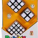 Rubiks Cube, Tiled Trio Bundle 2x2 Mini 3x3 Cube 4x4 Master, Problem-Solving Brain Teaser, Classic Color-Matching Puzzle, Fidget Toy, Sensory Puzzle, Stocking Stuffers for Ages 8 & Up