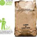 30 Gallon Kraft Lawn and Leaf Bags (10 Pack) Eco-Friendly Heavy Duty Large Paper Trash Bags, Tear Resistant Yard Waste Bags for Grass Clippings, Wet and Dry Leaves, Weeds, Twigs
